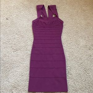 Express Purple Bandage Dress